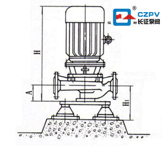 管道離心泵安裝圖 管道離心泵安裝圖