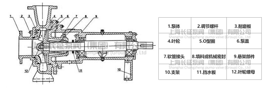 兩相流紙漿泵的結構圖 兩相流紙漿泵的結構圖