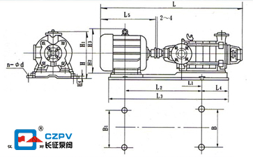 鍋爐循環泵安裝尺寸圖 鍋爐循環泵安裝尺寸圖
