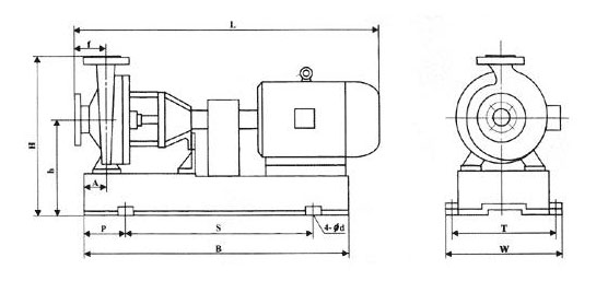 襯氟離心泵安裝圖 襯氟離心泵安裝圖