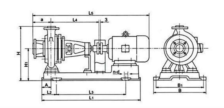 無堵塞紙漿泵安裝尺寸圖 無堵塞紙漿泵安裝尺寸圖